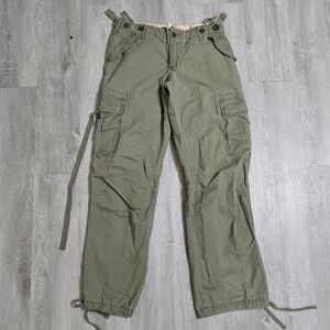 Y2K Abercrombie & Fitch Green Cargo Baggy Pants Size 2